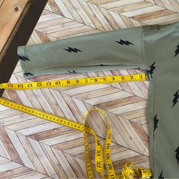 Self Esteem Hooded Lightweight waffle Knit Cardigan Sage - Picture 9 of 10